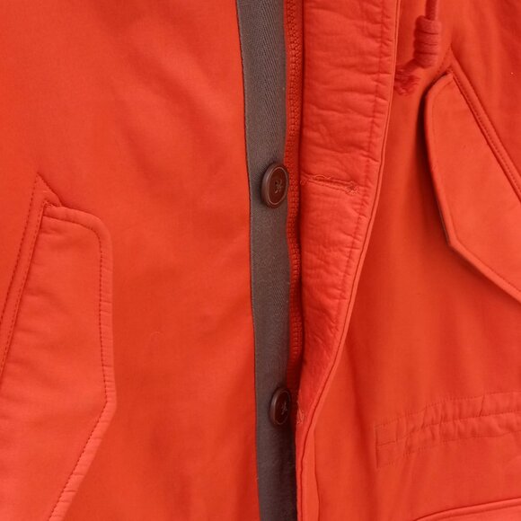 Todd Snyder + Gap Collab Mens Coat Hooded Parka Cadet Orange w/ Removeable Liner - Picture 7 of 16